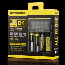 100% Original Nitecore D4 Digicharger With LCD Display Fit 18650 14500 16340 26650 18350 Mod Battery