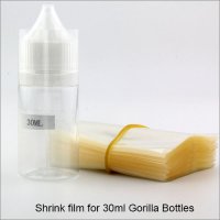 PVC Heat shrinkable wrap film for 30ml e-liquid chubby Gorilla bottles