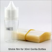 PVC Heat shrinkable wrap film for 30ml e-liquid chubby Gorilla bottles