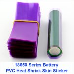 Transparent Purple 18650 battery Heat Shrink Re-wrapping Short Circuit Protection Sticker（100-pack)