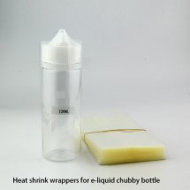 Transparent PVC Heat shrink film for 120ml e-liquid chubby bottles