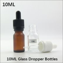 10ml Empty Glass Dropper Bottles With tamper ring cap for ejuice container