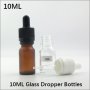 10ml Empty Glass Dropper Bottles With tamper ring cap for ejuice container
