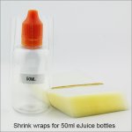 Transparent PVC heat Shrinkable film for 50ml e-liquid plastic bottles