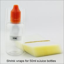 Transparent PVC heat Shrinkable film for 50ml e-liquid plastic bottles