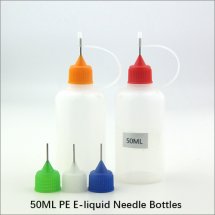 50ML Empty needle bottles Platic PE soft needle dropper bottles for Juice