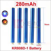 Blue 280mAh KR808D battery with diamond for Kanger 808d-1 Auto Ecigarettes 280mah Mini KR808D-1 Battery