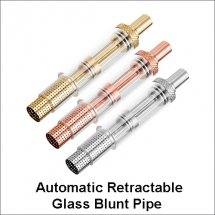 Automatic Retractable Glass Blunt Pipe Dry Herb Pipe Vaporizer