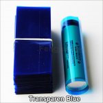 Transparen Blue-Shrink seals PVC Heat insulation Re-wrapping Tube for 18650 series battery((100-pack)
