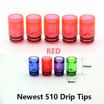 Red-Spiral Drip tips for 510 Atomizer or 808D Cartomizer