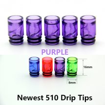 Purple-Spiral 510 drip tips for 510 Atomizer or 808D Cartomizer