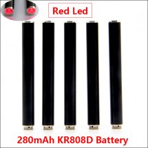 Black 280mAh AUTO KR808D-1 battery with diamond for Kanger 808d-1 DSE901 E-cigarettes KR808D Battery