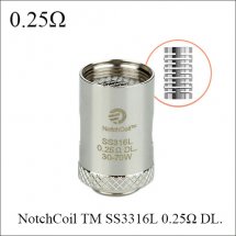 joyetech Cubis BF Coils NotchCoil TM SS3316L 0.25Ω DL. Atomizer coils for Cubis with Replaceable cotton core