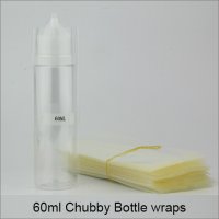Transparent PVC Heat Shrinkable wrap for 60ml e-liquid chubby bottles