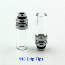 Glass 510 Drip Tips for E Cigarettes Atomizer Stainless 510 Drip Tips for E Cigarette Vaporizer