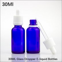 30ml Glass Dropper Bottles Transparent Blue empty Glass E-juice Bottles