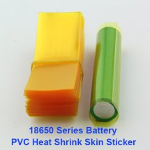 Transparent Yellow-PVC Shrink Wraps Heat insulation Re-wrapping Tube for 18650 series batteries (100-pack)