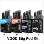 Authentic Vgod Stig Pod Disposable Vape Pen Kit 270mAh Fully Charged Battery With 1.2ml pod Capacity Disposable E-Cig Kit
