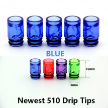 Blue-Spiral Mini 510 Mouthpiece for 510 Atomizer or 808D Cartomizer