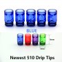 Blue-Spiral Mini 510 Mouthpiece for 510 Atomizer or 808D Cartomizer