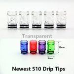 Transparent-Spiral 510 drip tip for 510 Atomizer or 808D Cartomizer