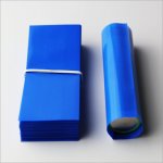 Blue-Shrink wrap PVC Heat insulation Re-wrapping tubing for 18650 series battery(100-pack)
