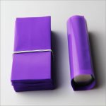Purple -18650 battery Shrink Tube PVC Heat insulation Re-wrapping film for 18650 series battery(100-pack)