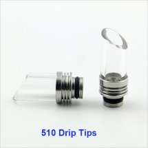 Glass 510 drip tips thin 510 Mouthpiece for E Cigarette Vaporizer with removable drip tip 510 style
