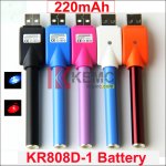 220mAh KR808D Battery with Wireless USB Charger for KR808D-1 eCigarettes KR808D battery factory wholesale