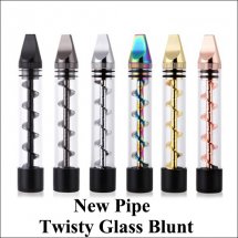 New Pipe Twisty Glass Blunt Pipe Dry Herb Vaporizer