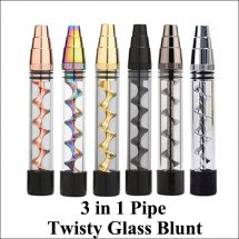 Twisty Glass Blunt Dry Herb Glass Pipe Dry Herb Vaproizer