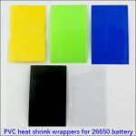 26650 battery Heat Shrink Re-wrapping PVC shrinkable wrappers