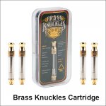 510 thread Gold brass knuckles cartridge with ceramic coil for vape pen e-cigarette