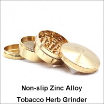 4 Parts Non-slip Zinc Alloy Tobacco Herb Grinder Smoking Herb Grinder