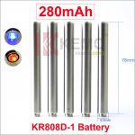 Steel 280mAh KR808D-1 battery with diamond for Kanger 808d-1 DSE901 eCigarettes 280mah 808D-1 Battery