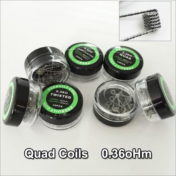 Quad Coils for DIY RDA RBA Prebuilt Atomizer