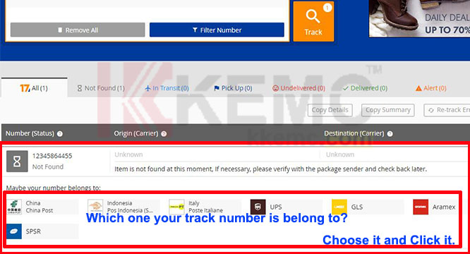 track your order track number on kkemc.com