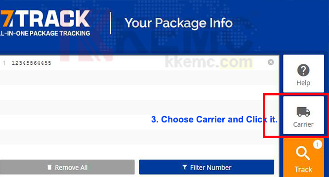 track your order track number on kkemc.com